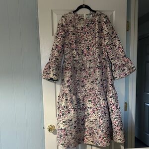 Dainty Jewells Floral Midi Dress - Cream and Pink